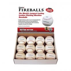 Heater Sports Fireball Leather Pitching Machine Baseballs (12 Balls) PMBL44_TOP_GRAIN