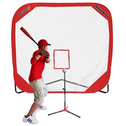 Heater Sports Flop Top Batting Tee W/ Spring Away 7' X 7' Net Package FT99 3 Heater Sports Flop Top Batting Tee W/ Spring Away 7' X 7' Net Package FT99