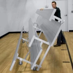 Gared Spectator Tip N' Roll 7' 6" Bleacher, 2 Row, Double Foot Plank