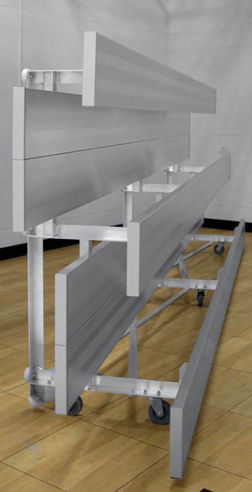 Gared Spectator Tip N' Roll 15' Low Rise Bleacher, 3 Row, Double Foot Plank 4 Gared Spectator Tip N' Roll 15' Low Rise Bleacher, 3 Row, Double Foot Plank