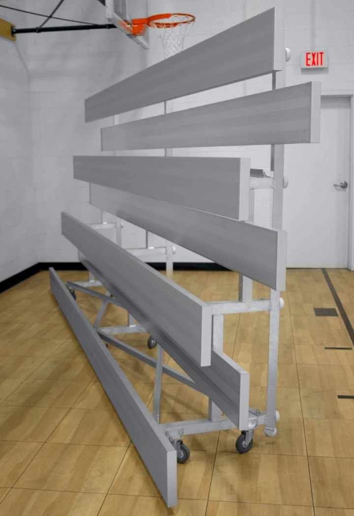 Gared Spectator Tip N' Roll 21' Low Rise Bleacher, 4 Row 3 Gared Spectator Tip N' Roll 21' Low Rise Bleacher, 4 Row