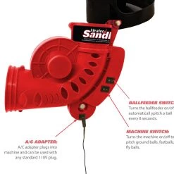 Heater Sports Sandlot Poly Pitching Machine W/ 18' Batting Cage TSBH199PRO