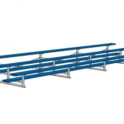 Jaypro Sports Baseball Bleacher - 21' (3 Row - Single Foot Plank) - All Aluminum - Powder Coated