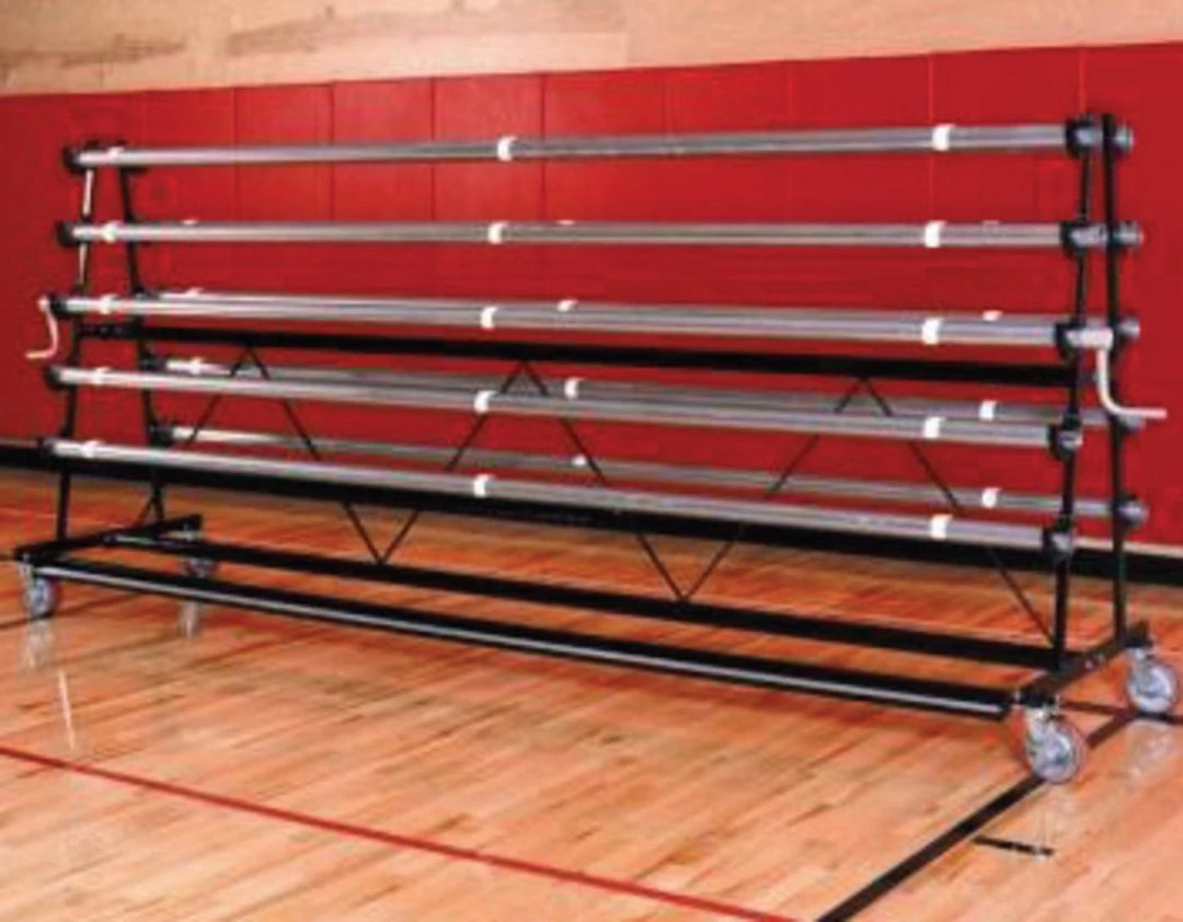 Trigon Sports Safety Mobile Storage Rack - 10 Rollers 3 Trigon Sports Safety Mobile Storage Rack - 10 Rollers