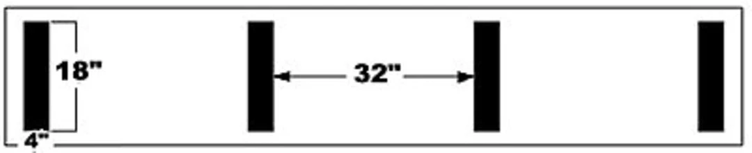 Trigon Sports Hash Mark Stencil - 1/16" 3 Trigon Sports Hash Mark Stencil - 1/16"