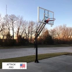 First Team Attack™ In Ground Adjustable Basketball Goal