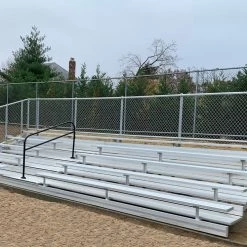 Gared Spectator Stationary 15' Bleacher With Aisle, 5 Row 7 Gared Spectator Stationary 15' Bleacher With Aisle, 5 Row